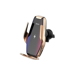 Βάση Στήριξης Αυτοκινήτου Hoco S14 Surpass με Wireless Charger 15W Χρυσό