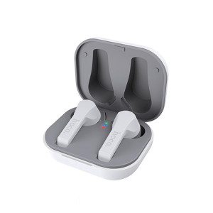 Wireless Hands Free Hoco ES34 Pleasure V5.0 Λευκά με Πλήκτρο Αφής Εναλλαγή Master/SlaveΣυμβατότητα με Siri/Google Assistant