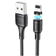 Καλώδιο σύνδεσης Hoco X52 Sereno USB σε Lightning 2.4A με Μαγνητικό Αποσπώμενο Βύσμα Μαύρο 1m