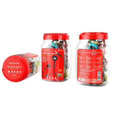 Hands Free Borofone BM50 Earphones Stereo 3.5mm με Μικρόφωνο Πλήκτρο Λειτουργίας 1.2μ Σετ 60τμχ Διάφορα Χρώματα
