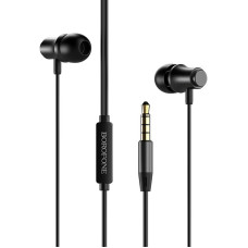 Hands Free Borofone BM29 Gratified Stereo 3.5 mm Μαύρα με Μικρόφωνο και Πλήκτρο Λειτουργίας