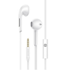 Hands Free Borofone BM55 Sonido Stereo 3.5 mm Λευκά με Καλώδιο Πλακέ, Μικρόφωνο και Πλήκτρο Λειτουργίας