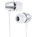Hands Free Borofone BM57 Platinum Earphones Stereo 3.5mm  με Μικρόφωνο και Πλήκτρο Λειτουργίας 1.2μ Ασημί