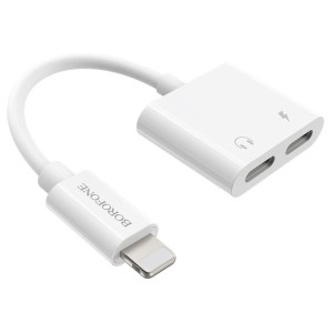 Αντάπτορας Borofone BV11 2 σε 1 Lightning σε Δύο Εξόδους Lightning 2.0A 1.24mm Λευκό