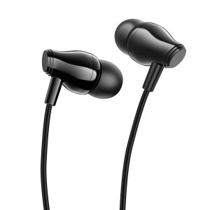 Hands Free Borofone BM61 Wandere Earphones Stereo 3.5mm  με Μικρόφωνο και Πλήκτρο Απάντησης 1.2μ Μαύρο
