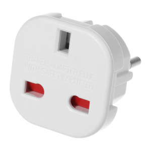 Αντάπτορας Uk σε European 10/16A 250V Λευκό