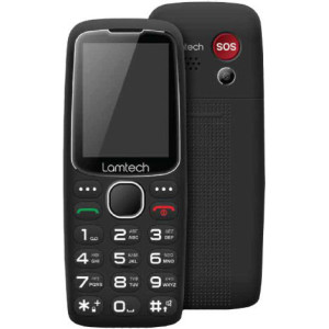 Lamtech Tiny L II with Dock Dual SIM Κινητό με Μεγάλα Κουμπιά Μαύρο