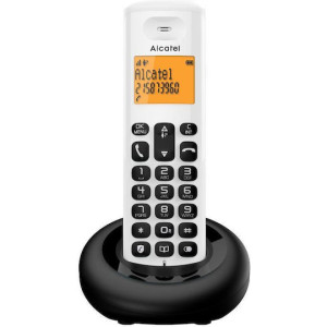 Alcatel E160 Ασύρματο Τηλέφωνο με Ελληνικό Μενού Λευκό